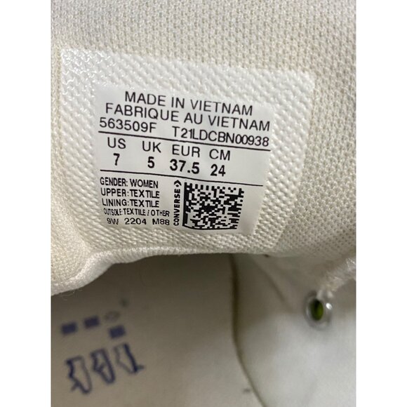 Converse All Star Chuck Taylor Low Rise Shoes White Sneakers Womens 7 - Picture 9 of 12